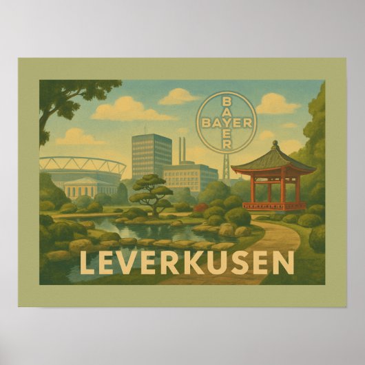 Leverkusen Germany City Art Poster (Voorkant)