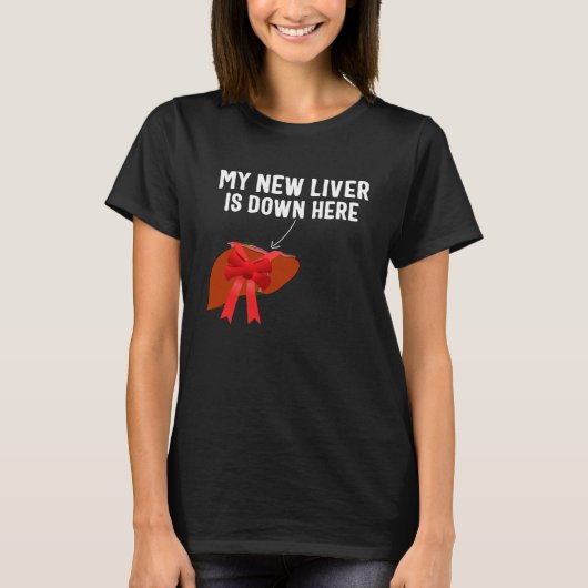 Levernieuwe transplantatie Funny Gift Black organ  T-shirt (Voorkant)
