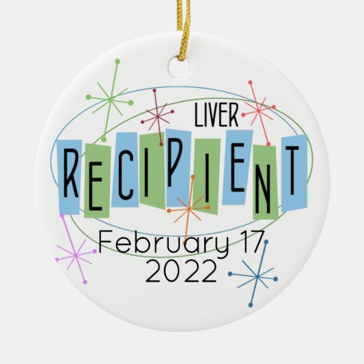 Leverontvanger en Cadeaus van levenskwaliteit Cer Keramisch Ornament (Voorkant)