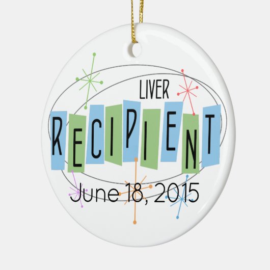  Leverontvanger met aangepaste foto Keramisch Ornament (Links)