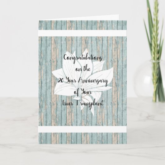 Levertransplantatie 20 jaar Jubileum Kaart (Voorkant)