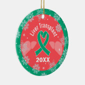 Levertransplantatie donor & ontvanger vakantie op  keramisch ornament (Rechts)