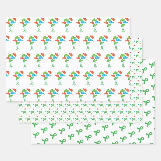 Levertransplantatie kleurrijk inpakpapier vel (Set)