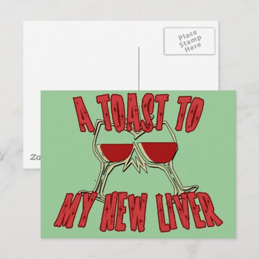 Levertransplantatie krijgt goede cadeaus briefkaart (Voorkant / Achterkant)