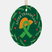 Levertransplantatie ontvanger aangepaste kerst keramisch ornament (Rechts)