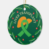 Levertransplantatie ontvanger aangepaste kerst keramisch ornament (Links)