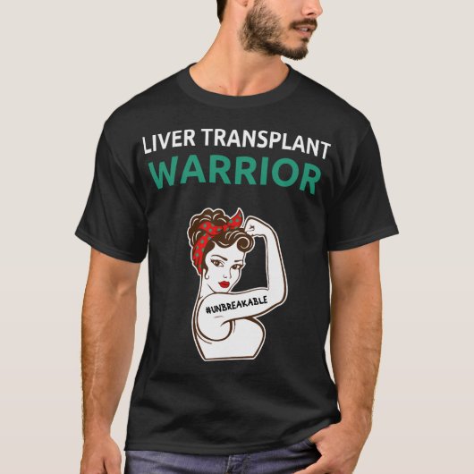 Levertransplantatie Warrior T-shirt (Voorkant)