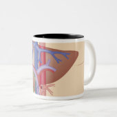 Levertransplantatieprocedure Tweekleurige Koffiemok (Voorkant rechts)