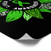 Leverziekte Awareness Month Flower Liver Disease Poster (Hoek)