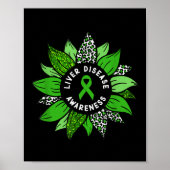 Leverziekte Awareness Month Flower Liver Disease Poster (Voorkant)