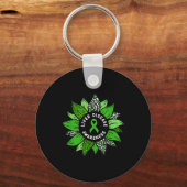 Leverziekte Awareness Month Flower Liver Disease Sleutelhanger (Voorkant)