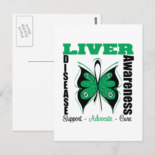 Leverziekte - Boterfly Briefkaart (Voorkant / Achterkant)