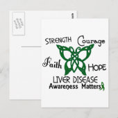 Leverziekte Celtic Butterfly 3 Briefkaart (Voorkant / Achterkant)