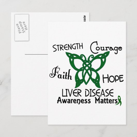 Leverziekte Celtic Butterfly 3 Briefkaart (Voorkant / Achterkant)