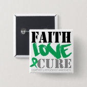 Leverziekte Faith Love Cure Vierkante Button 5,1 Cm (Voorkant /achterkant)