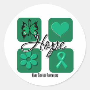 Leverziekte Hoop liefde Besmetting Ronde Sticker