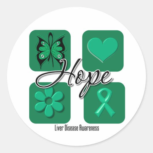 Leverziekte Hoop liefde Besmetting Ronde Sticker (Voorkant)