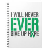 Leverziekte Ik zal nooit de hoop opgeven Notitieboek (Voorkant)