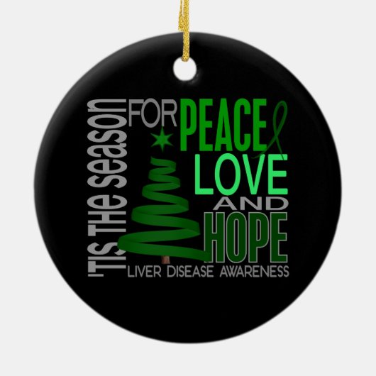 Leverziekte Kerstmis 1 Ornament (Achterkant)