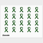 Leverziekte Smaragd Groen Lint 3 Ronde Sticker (Vel)