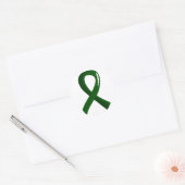 Leverziekte Smaragd Groen Lint 3 Ronde Sticker (Envelop)