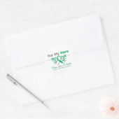 Leverziekte Tribal Ribbon Hero Ronde Sticker (Envelop)