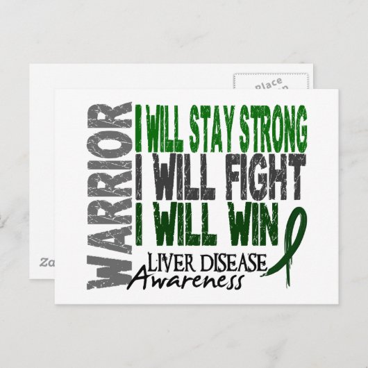 Leverziekte Warrior Briefkaart (Voorkant / Achterkant)