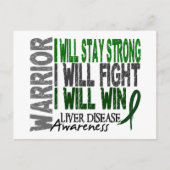 Leverziekte Warrior Briefkaart (Voorkant)