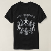 LEVF-LAUGH-LUCIFER Horror Satan Satanic Demonc Dev T-shirt (Design voorkant)