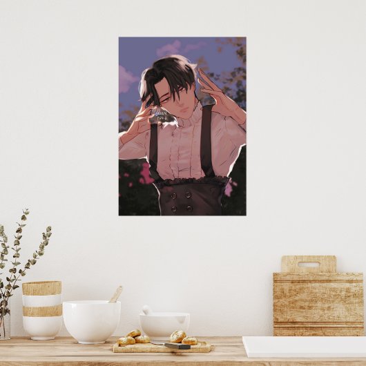 Levi Ackerman By Golden Peach Poster (Keuken)