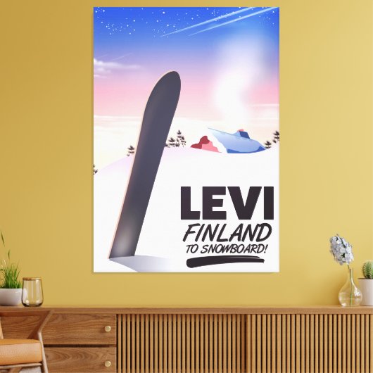 Levi Finland Reisposter voor instapkaarten Canvas Afdruk (Insitu (Woonkamer))