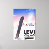 Levi Finland Reisposter voor instapkaarten Canvas Afdruk (Voorkant)