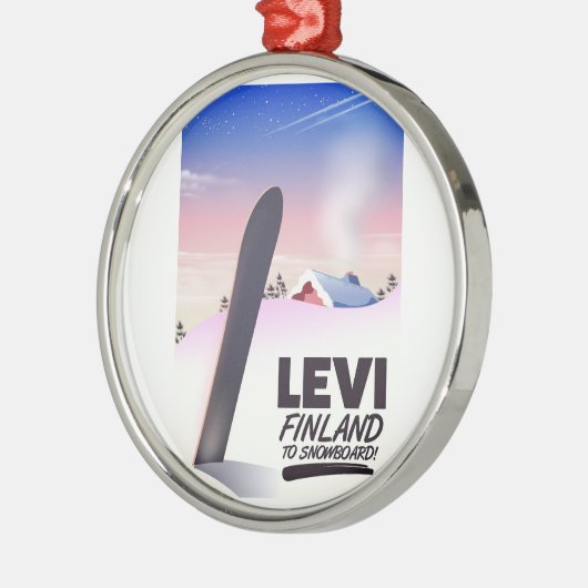 Levi Finland Reisposter voor instapkaarten Metalen Ornament (Links)
