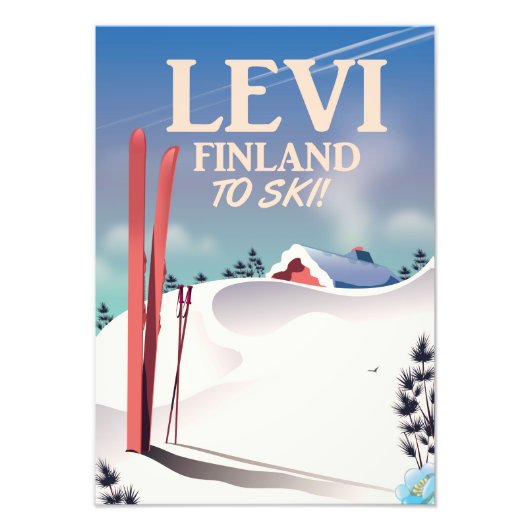 Levi, Finland ski reisposter Foto Afdruk (Voorkant)