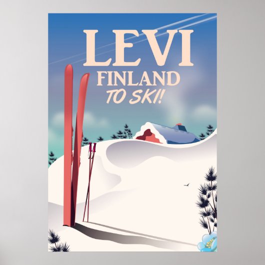 Levi, Finland ski reisposter Poster (Voorkant)