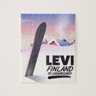 Levi Finland Snowboarden reisposter Legpuzzel