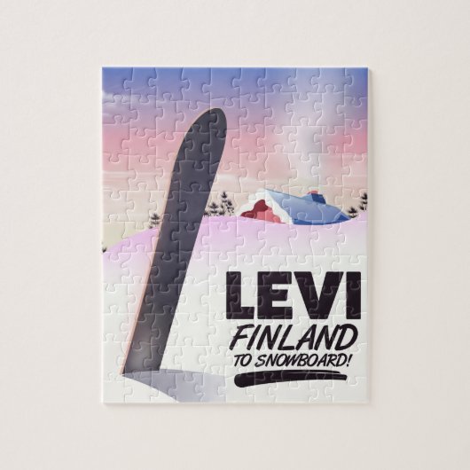 Levi Finland Snowboarden reisposter Legpuzzel (Verticaal)