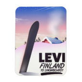Levi Finland Snowboarden reisposter Magneet (Verticaal)