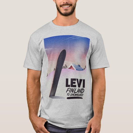 Levi Finland Snowboarden reisposter T-shirt (Voorkant)