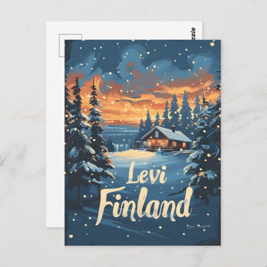 Levi Finland Vintage Kunst Briefkaart (Voorkant / Achterkant)