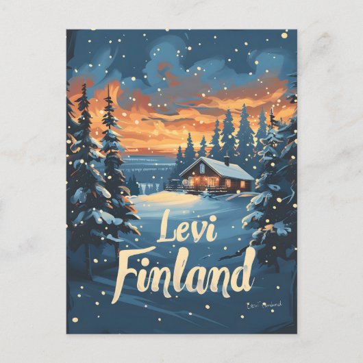 Levi Finland Vintage Kunst Briefkaart (Voorkant)