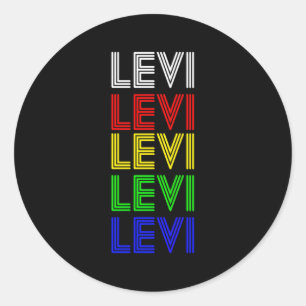 Levi gepersonaliseerde voornaam stijl door Mel Ronde Sticker