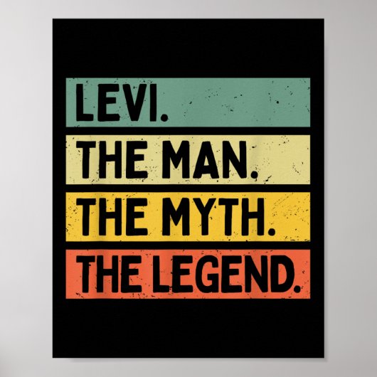 Levi het Man De mythe De legende Funny personalise Poster (Voorkant)