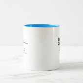 Levi, jongen gepersonaliseerde naam definitie tweekleurige koffiemok (Center)