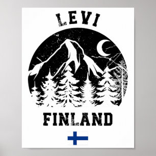 Levi Lapland Ski Resort Finland Alpine Skiën Finn Poster