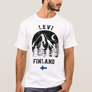 Levi Lapland Ski Resort Finland Alpineskiën Fin T-shirt
