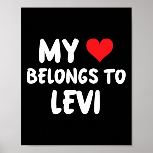 Levi - Mijn hart is van Levi - Liefde Poster (Voorkant)