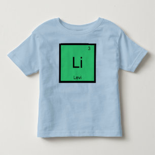 Levi  Naam Chemie Element Periodiek Systeem Kinder Shirts