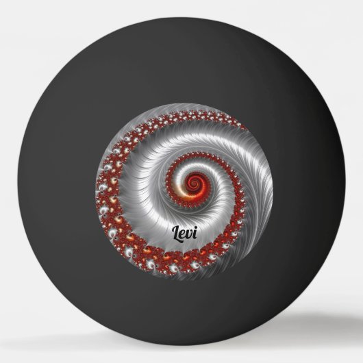 LEVI ~ Silver Shell ~ Fractal Design ~ Pingpongbal (Achterkant)