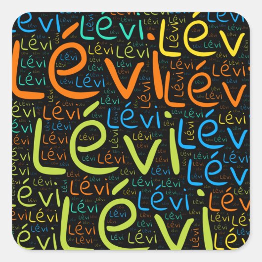 Levi Vierkante Sticker (Voorkant)